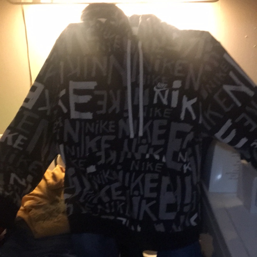 Nike Black and Gray Hoodie